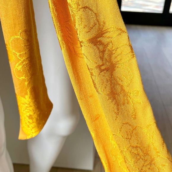 ZARA JACQUARD BODYSUIT GOLDEN YELLOW - Picture 8 of 11